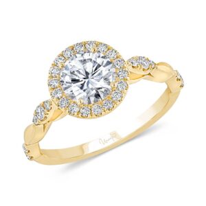Halo Round Engagement Ring