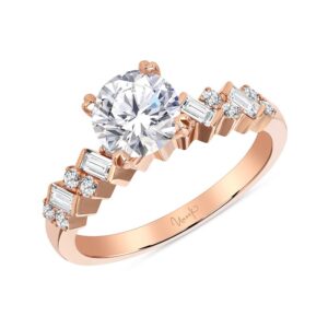 Straight Round Engagement Ring