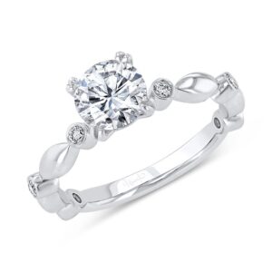 Straight Round Engagement Ring