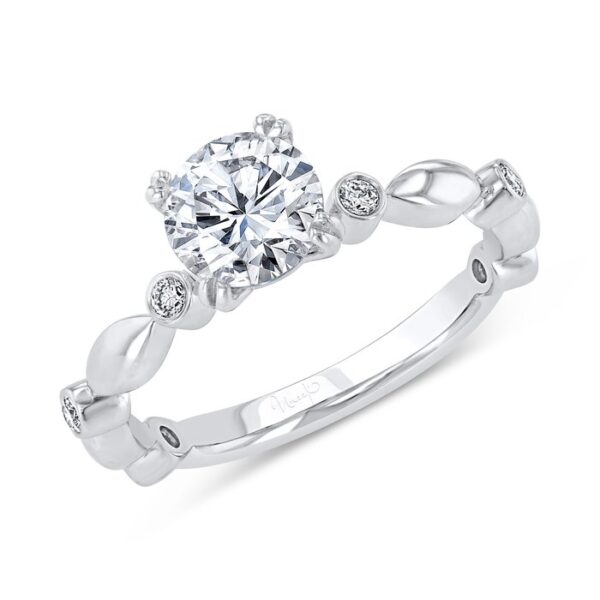 Straight Round Engagement Ring