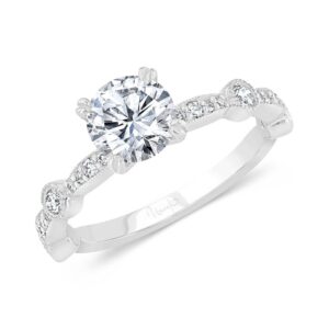Straight Round Engagement Ring