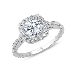 Halo Round Engagement Ring