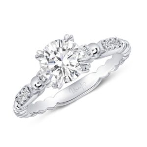 Straight Round Engagement Ring