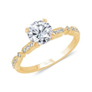 Straight Round Engagement Ring