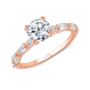 Straight Round Engagement Ring