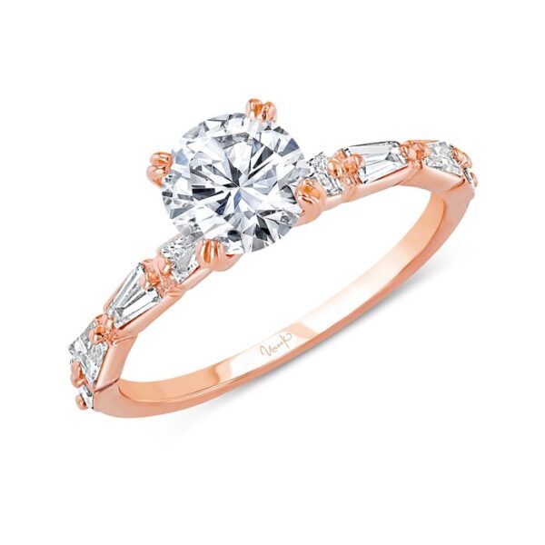 Straight Round Engagement Ring