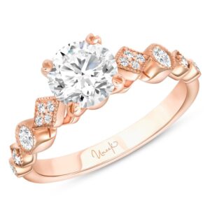 Straight Round Engagement Ring