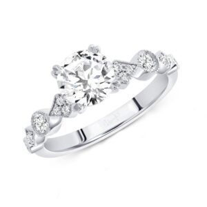 Straight Round Engagement Ring