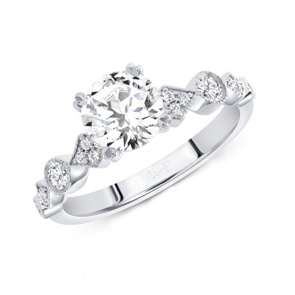 Straight Round Engagement Ring