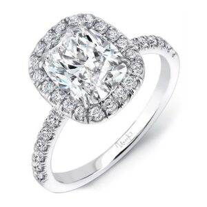 Halo Cushion Cut Engagement Ring