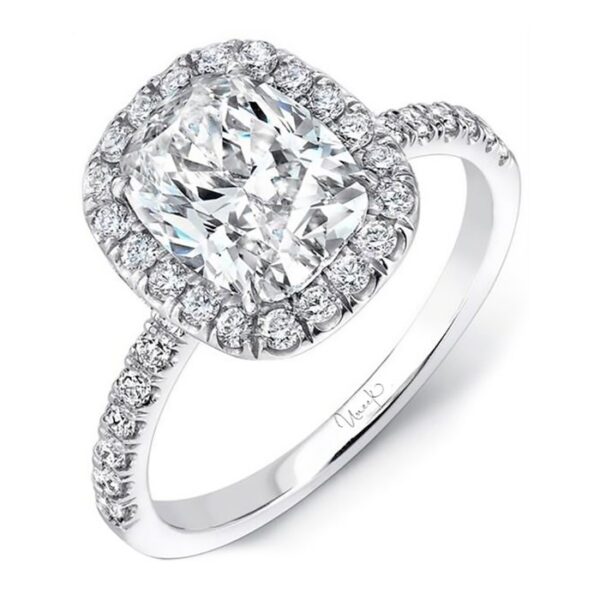 Halo Cushion Cut Engagement Ring