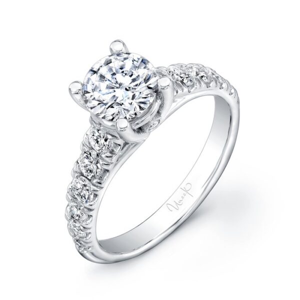 Cathedral Round Engagement Ring
