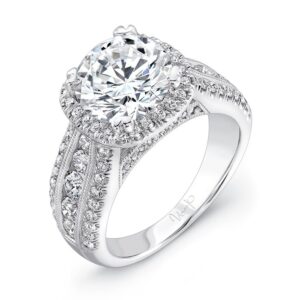 Halo Round Diamond Engagement Ring