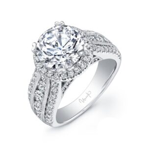 Halo Round Engagement Ring