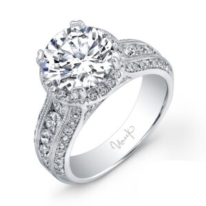 Halo Round Diamond Engagement Ring