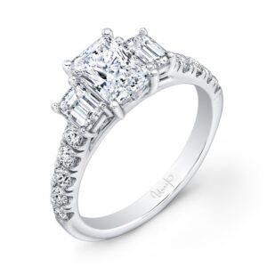 Three-Stone Emerald Cut Engagement Ring