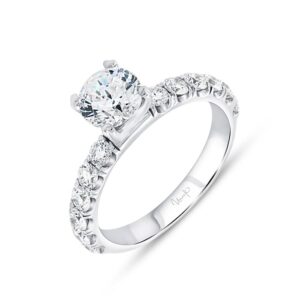 Straight Round Engagement Ring