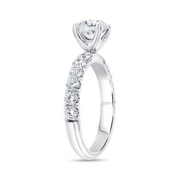 Straight Round Engagement Ring - Image 2