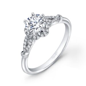 Halo Round Engagement Ring