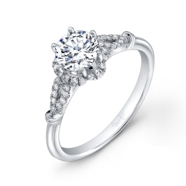 Halo Round Engagement Ring