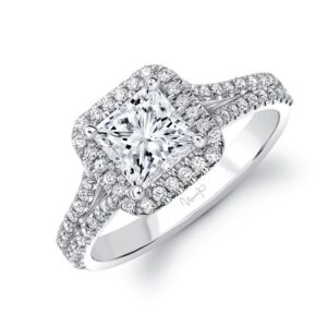 Halo Princess Cut Engagement Ring