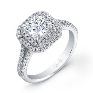Double-Halo Asscher Engagement Ring