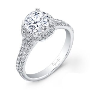 Halo Round Engagement Ring