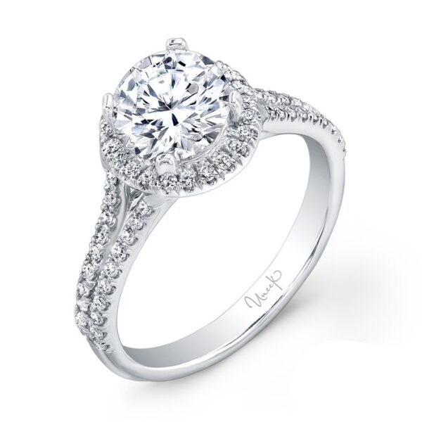 Halo Round Engagement Ring