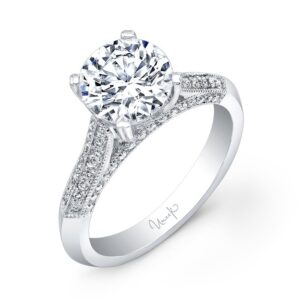 3-Sided Round Engagement Ring