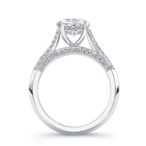 3-Sided Round Engagement Ring - Image 3