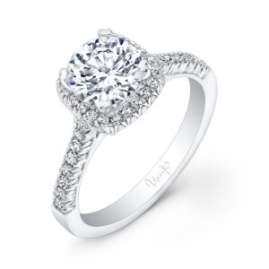 Halo Round Engagement Ring