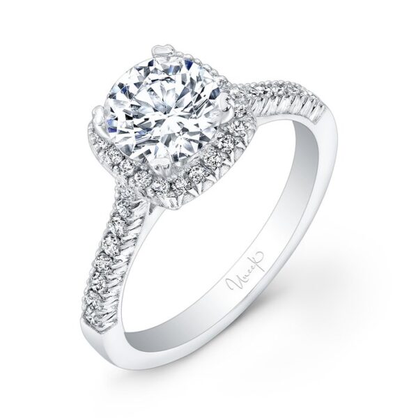 Halo Round Engagement Ring