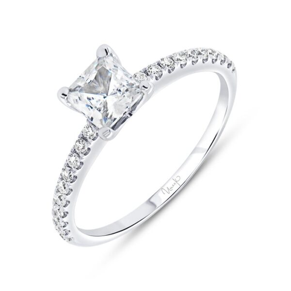 Straight Round Engagement Ring
