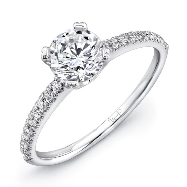 Straight Round Engagement Ring