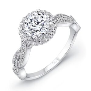 Halo Round Engagement Ring