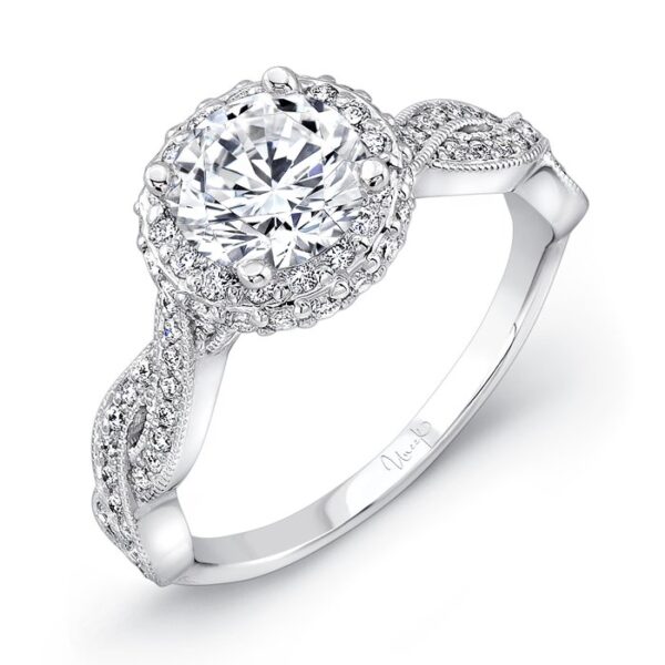 Halo Round Engagement Ring