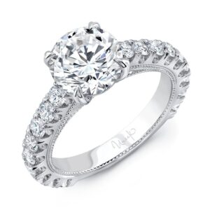 Straight Round Engagement Ring