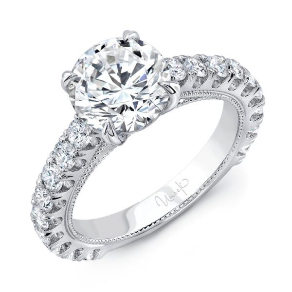 Straight Round Engagement Ring