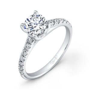 Cathedral Round Engagement Ring