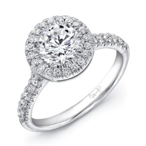 Halo Round Engagement Ring