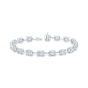 Emerald Cut Diamond Link Bracelet