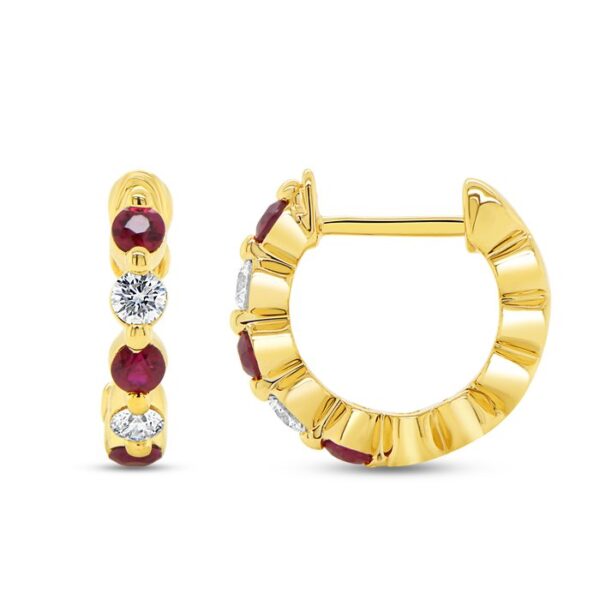 1-Row Huggie Earrings - Image 2