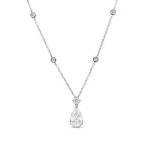 Yard Pear Shaped Diamond Brooch Pendant