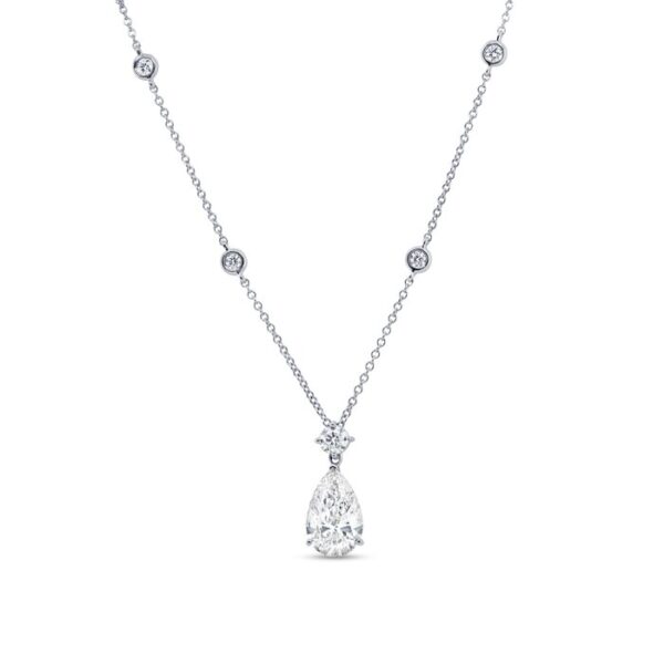 Yard Pear Shaped Diamond Brooch Pendant
