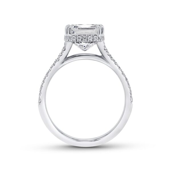 Split-Shank Cushion Cut Diamond Engagement Ring - Image 3