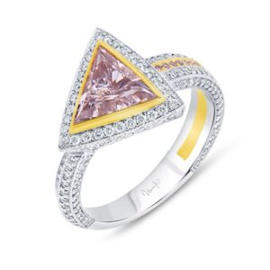 Halo Pink Diamond Engagement Ring