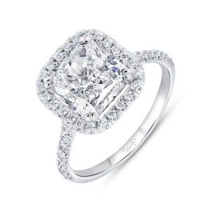 Halo Radiant Diamond Engagement Ring