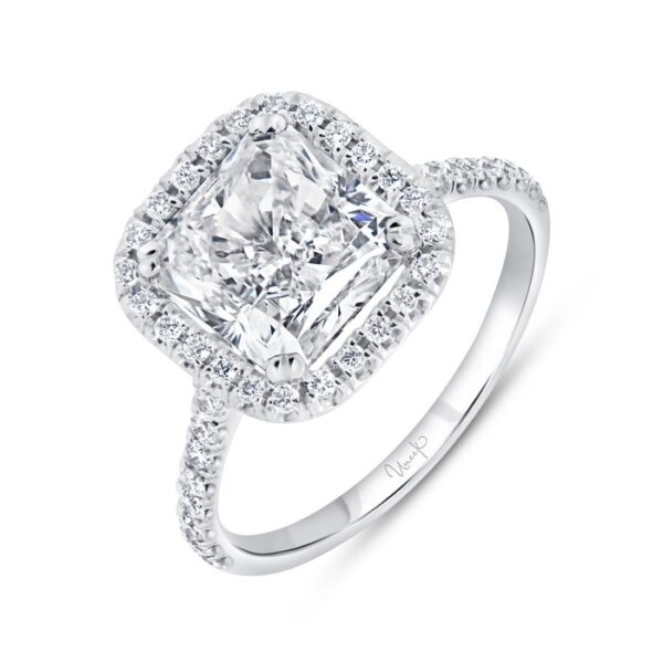 Halo Radiant Diamond Engagement Ring