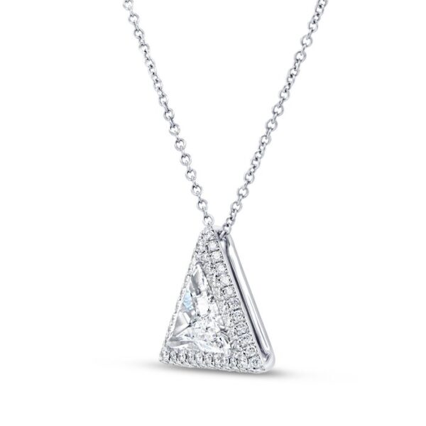 Halo Diamond Brooch Pendant - Image 2