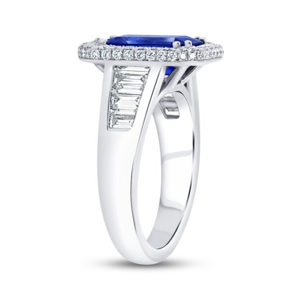 Tapered Radiant Blue Sapphire Fashion Ring - Image 2